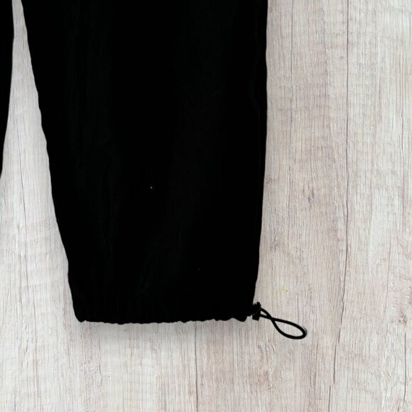 JOIE Black Elastic Waist Relaxed Fit Lightweight Cargo Button Zip Jogger Pants M - Picture 3 of 7